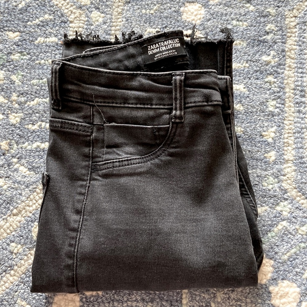 Zara skinny ripped jeans